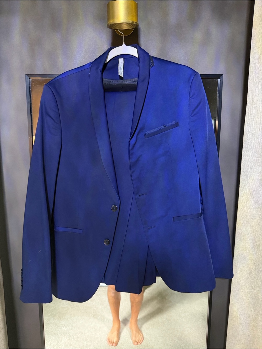 Zara Man Blue Slim Fit Suit Jacket & Pants 38R / 31